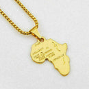 Men Charm Metal .African Africa Map Pendant Necklace Alloy Chain Gift