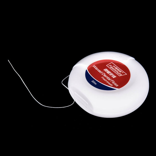 50m Peppermint Micro wax Dental Floss Care Picks Tooth Cleaner Health Supply 3CA