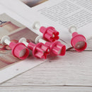 5pcs Plastic Cookie Cutter Cake Mold Star Button Plum Heart Biscuit Sugarcr- OZ