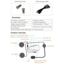 New Motorcycle Helmet Wireless Bluetooth Headset Walkie Talkie Bt Mp3 Speak