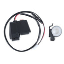 Socket connector 2 USB Charger Voltmeter Handlebar Switch Moto Black