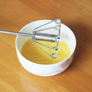 1x Manual Self Turning Stainless Steel Miracle Push Whisk Mixer Egg Beater~ S0Y6