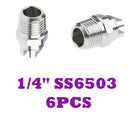 High Pressure Spray Fan Nozzle Tip 1/4" Pressure Washer Parts 6 Pieces