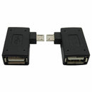 1 Pair (Left+Right) 90 Degree Angled Micro-USB 2.0 to OTG Host Adapter with