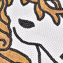 Horse Sequined Patches for Clothing T Shirt Badge DIY Motif Appliqu3C