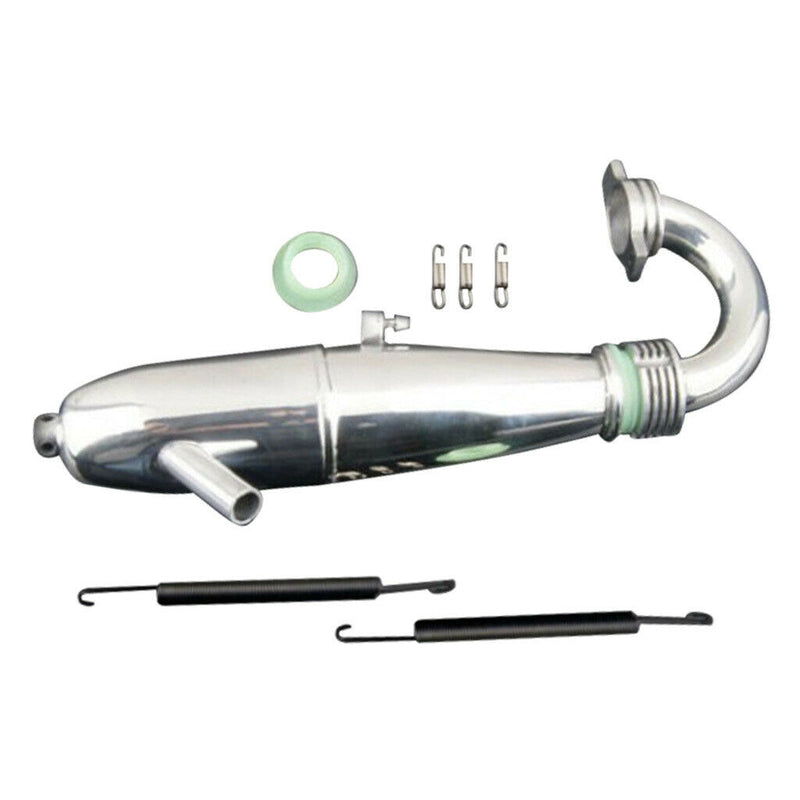 Aluminum Exhaust Pipe Tubing & Header for 1/8 Nitro Gas Engine RC Car Buggy