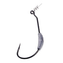 Fishing Crank Barbed Lead Offset Lure Hooks Soft Bait Pin Tackle Accessories Set
