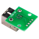 2 X Usb Type B Female Socket Breakout Board 2.54Mm Pitch Adapter Connector T1T6