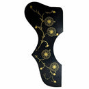 Flower Decoration EJ200 Style Acoustic Guitar Pickguard, Black W5T7