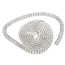 2 Row Fashion Crystal Close Chain for Wedding Clothes DIY Decoration 1 Yard