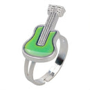 Women's Magic Guitar Shape Mood Change Color Ring Fashion Mood Ring Jewelry