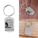 To My Son/Love Stainless Steel Pendant Necklace + Keychain Gift Braver Stronger