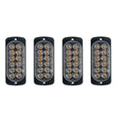 4 Pcs 12-Led Amber Flash Flashing Recovery Strobe Car Emergency Signal Led  H7T8