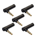 90 Degree Right Angled 3.5mm Male to Female Adapter Connector Plug (5pcs)