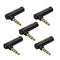 90 Degree Right Angled 3.5mm Male to Female Adapter Connector Plug (5pcs)