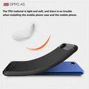 Carbon Fiber Soft TPU Protective Cover Shockproof Phone Case for OPPO A5