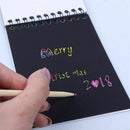 5X(1pcs Scratch Note Black Cardboard Creative DIY Draw Sketch Notes for Ki J9F2)
