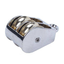 25mm Diameter metal Double Sheave Fixed Eye Rope Pulley