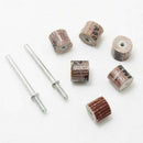 12pcs 240Grit Sanding Flap Wheel Sand Paper  Rotary Die Grinder Drill Bit