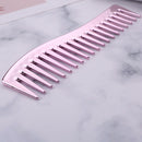 Electroplating Hairdressing Comb Hair Brush Large Wide Tooth Combs (Pink)