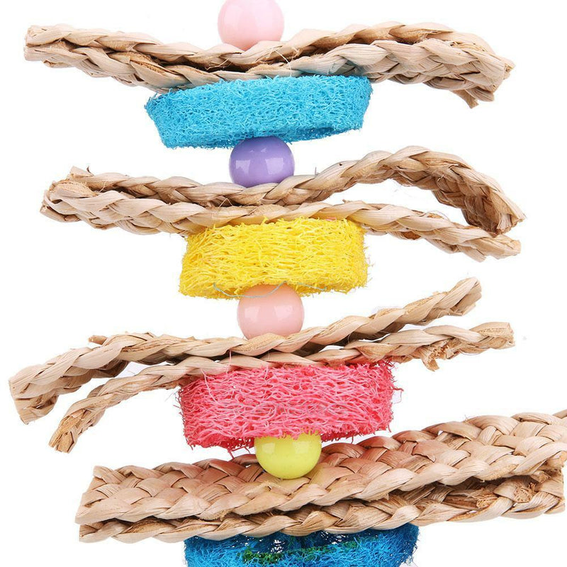 Parrot Toys Pet Bird Bites Climb Chew Toys Parakeet Budgie Hanging Swing hv2n