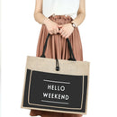 Linen Luxury Handbag Large Capacity Female Casual Shoulder Bag Ladies Dailg N2H6