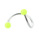 6 x Spiral Labret Lip Navel Eyebrow Bars Rings Piercing A6E2