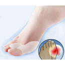 2pairs Gel Silicone Bunion Corrector Toe Protector Straightener Separator White