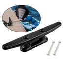 200mm / 8" Marine Black Nylon Cleat Flat Top