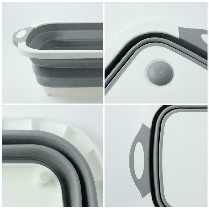 Multifunction Collapsible Cutting Board Drain Basket Basin 2019 Vegetable I9X0