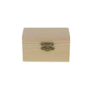 2PCS Unfinished Wood Treasure Chest Boxes for Weddings Crafts Kids Painting