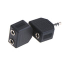 3.5mm Splitter Mono Adaptor Connector 2 Socket To 1 Plug For Mobile Computer  Z