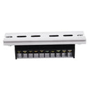 660V 15A DIN Rail Base Dual Row 10 Position Screw Terminal Barrier Strip
