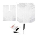 150X Disposable Hair Cutting Cape Gown Barber Apron with Hair Clips and Comb