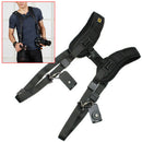 Black Dual Shoulder Quick Release Belt Sling Strap For 2 DSLR Camera Canon Nikon