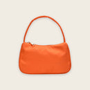 Nylon Casual Women Handbag Tote Female Solid Underarm Shoulder Bag (Orange)