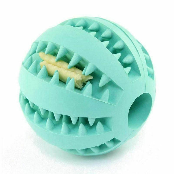 Dog Tooth Cleaning Balls,Chewing Food Toys Ball Non-Toxic Soft Rubber Ball