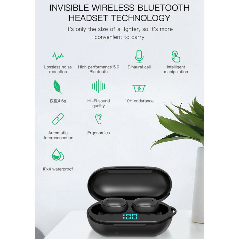 H6 Sports Ture Wireless Stereo Bluetooth 5.0 TWS Earphone Earbuds with Mic