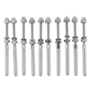 10-Pack Stainless Steel Lag Stud Hand Swage Cable Railing- for 3/16in Cable Deck