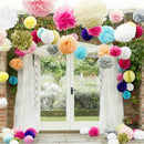 5X White Paper Tissue Pom Poms Balls for Weddings Home Party Decor Lantern HF JR