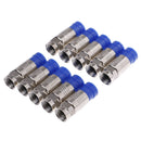 10x F-Type Male Plug Compression Connector Adapter Great For NT6 Coax Coaxial MO
