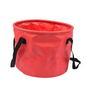 Outdoor Collapsible Water Bucket Carrier Leakproof Folding Pail Red 30L