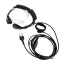 Throat Mic Microphone Covert Acoustic Tube Earpiece Headset for Midland 2Pin