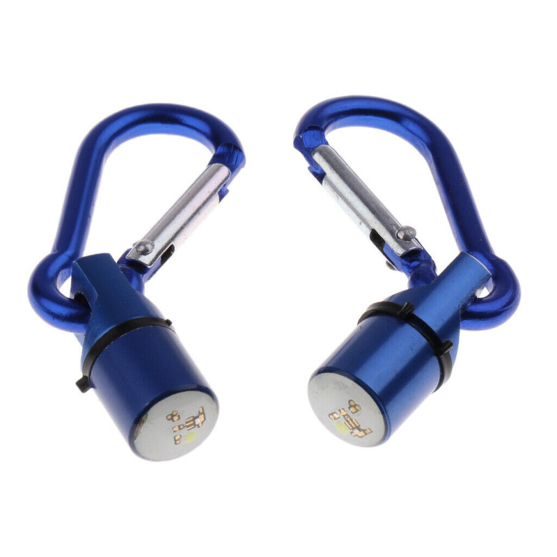 2 pcs Fascinating Pet Dog Collar LED Safety Night Light Pendant Blue