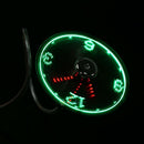 Flexible LED Clock Mini Power USB Fan Gooseneck For Home Office PC Notebook