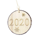 Xmas Tree Ornament Wood Round Shape Hanging Pendant Home Party Decor (C) A