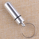 Travel Portable Mini Pill Case Box Stash Medicine Container Alloy Key chain ring