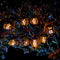 LED Solar String Light Outdoor Waterproof Flame Hanging Global Fairy Lamp