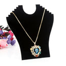 Black velvet jewelry necklace display stand + carton 24x23cm W2H6