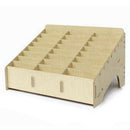 Multifunctional Wooden Storage Box Desktop Office 24 Grid Rack Mobile Phone P7M9